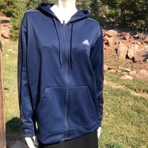 Adidas Blue Full Zip Hoodie